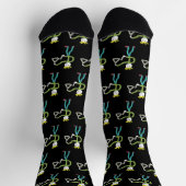 Dreieck spielender Stickman Socken (Oben)