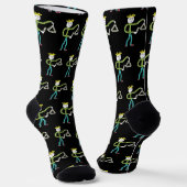 Dreieck spielender Stickman Socken (Gewinkelt)