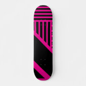 Dreieck Streifen in Magenta und Schwarz Skateboard (Vorne)