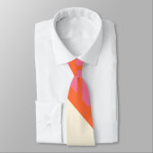 Dreieck Streifen in Rosa, Orange und Creme Krawatte (Gebunden)