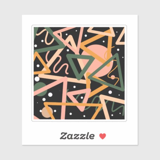 Dreieck und Kreise Aufkleber (Blatt)