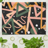 Dreieck und Kreise Geschirrtuch (Gefaltet)