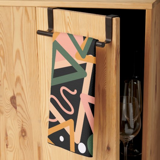 Dreieck und Kreise Geschirrtuch (Drittel gefaltet)