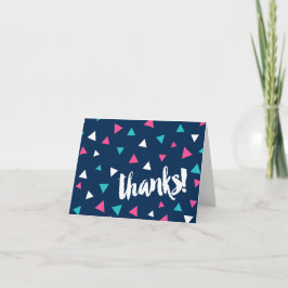 DreieckConfetti danken Ihnen Anmerkungs-Karte Dankeskarte