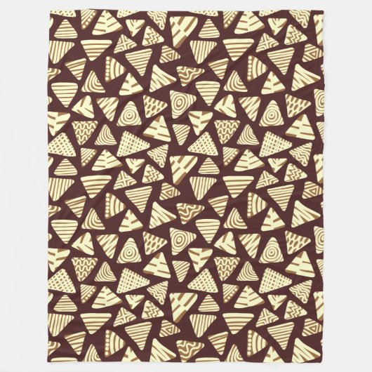 Dreiecke 240121 - Schokoladenschatten Fleecedecke (Vorderseite)