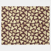 Dreiecke 240121 - Schokoladenschatten Fleecedecke (Vorderseite (Horizontal))