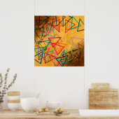 Dreiecke, Abstrakt, geometrisch - Poster (Küche)