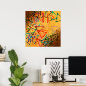 Dreiecke, Abstrakt, geometrisch - Poster (Heimbüro)