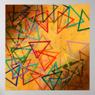 Dreiecke, Abstrakt, geometrisch - Poster