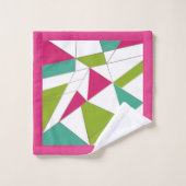 Dreiecke abstrakte geometrische Geometrie Badhandtuch Set (Waschlappen)