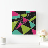 Dreiecke abstrakte geometrische Geometrie Quadratische Wanduhr (Zuhause)