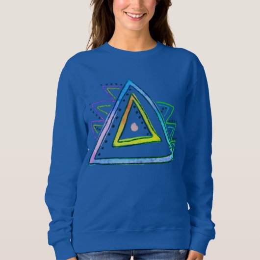 Dreiecke Abstrakte Kunst Sweatshirt (Vorderseite)