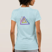 Dreiecke Abstrakte Kunst T-Shirt (Rückseite)