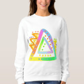 Dreiecke Abstrakte Kunst zu tragen Sweatshirt (Vorderseite)