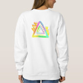 Dreiecke Abstrakte Kunst zu tragen Sweatshirt (Rückseite)