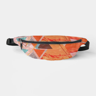 Dreiecke abstraktes geometrisches Farbblockmuster Bauchtasche