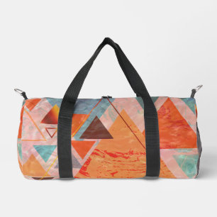 Dreiecke abstraktes geometrisches Farbblockmuster Duffle Bag