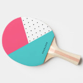 Dreiecke Abstraktes Muster Tischtennis Schläger (Seitenansicht)