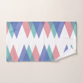 Dreiecke aus Blau und Korallen Badhandtuch Set (Handtuch)