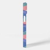 Dreiecke aus Blau und Korallen Case-Mate iPhone Hülle (Rückseite / Rechts)