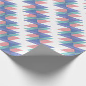 Dreiecke aus Blau und Korallen Geschenkpapier (Ecke)