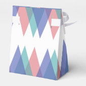 Dreiecke aus Blau und Korallen Geschenkschachtel (Rückseite)