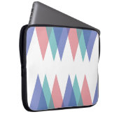 Dreiecke aus Blau und Korallen Laptopschutzhülle (Vorne Rechts)