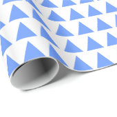 Dreiecke - Baby Blue on White Geschenkpapier (Rolleneckpunkt)