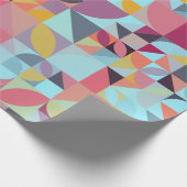 Dreiecke, Blätter und Vierecke Geschenkpapier (Ecke)