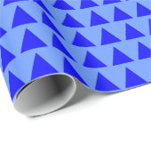 Dreiecke - blaue Farbtöne Geschenkpapier (Rolleneckpunkt)