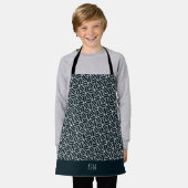 Dreiecke blaues weißes Minimalmuster Schürze (Getragen)