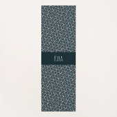 Dreiecke blaues weißes Minimalmuster Yogamatte (Vorderseite)