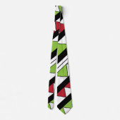 Dreiecke diagonale Streifen Muster Krawatte (Rückseite)
