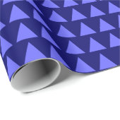 Dreiecke - Electric Blue on Deep Navy Geschenkpapier (Rolleneckpunkt)