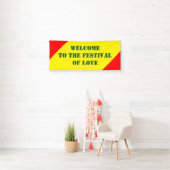 Dreiecke feuern rot + Farbe & Worte Banner (Insitu)