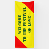 Dreiecke feuern rot + Farbe & Worte Banner (Vertikal)