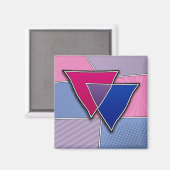 Dreiecke für Bisexuelle mit einer Flagge Magnet (Vorderseite/Rückseite)