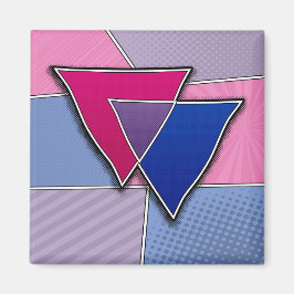 Dreiecke für Bisexuelle mit einer Flagge Magnet