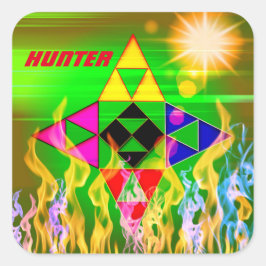 Dreiecke Galore Kid's Collection - Aufkleber/Farbe Quadratischer Aufkleber