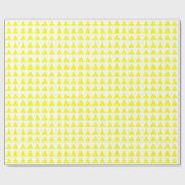 Dreiecke - Gelb in Weiß Geschenkpapier (Flach)