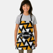 Dreiecke Gelb Schwarz Minimalmuster Schürze (Insitu)