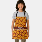 Dreiecke Gelbbraun-Minimalmuster Schürze (Insitu)