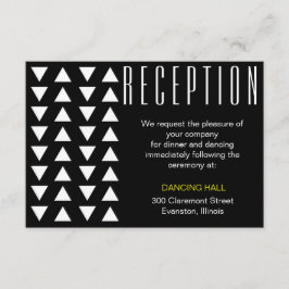 Dreiecke Gelbe Akzente Hochzeitsempfang Begleitkarte