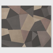 Dreiecke geometrische Druckbraun-Farben Geschenkpapier (Flach)