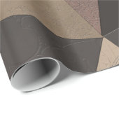 Dreiecke geometrische Druckbraun-Farben Geschenkpapier (Rolleneckpunkt)