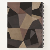 Dreiecke geometrische Druckbraun-Farben Notizblock (Rückseite)