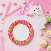 Dreiecke geometrische Muster Pappteller (Party)