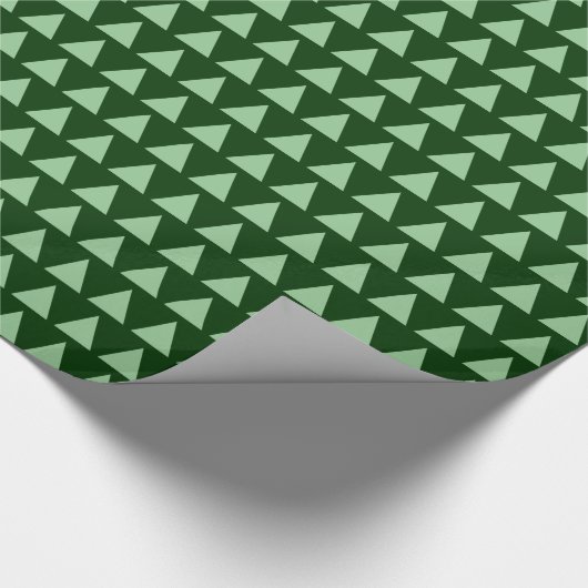 Dreiecke - Grün im Dunkelwald Geschenkpapier (Ecke)