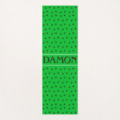 Dreiecke Grünes Schwarzes Minimalmuster Yogamatte (Vorderseite)