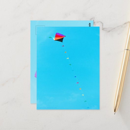 Dreiecke im Himmel Postkarte (Vorderseite/Rückseite Beispiel)